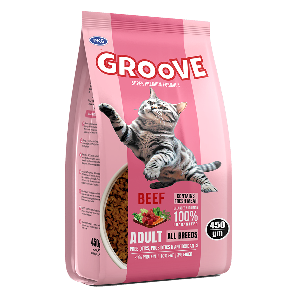 Groove Cat Food – Beef Flavor - 450 Grams - Image 2