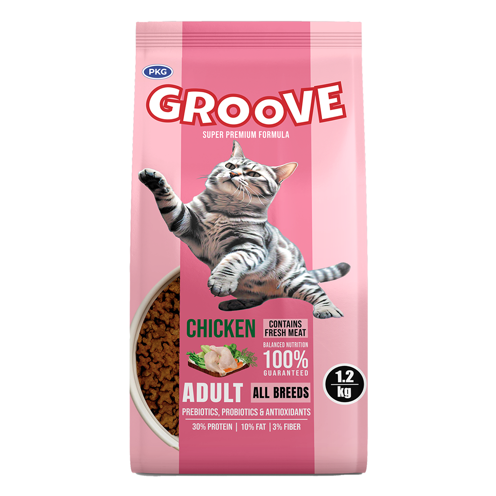 Groove Cat Food - Chicken Flavor - 1.2 KG
